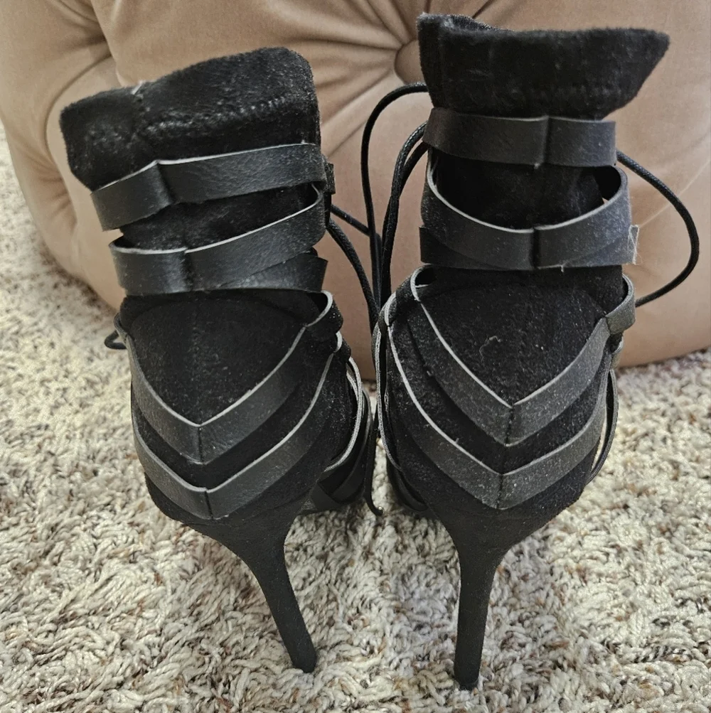 Shoedazzle Lace Up Booties NWOB